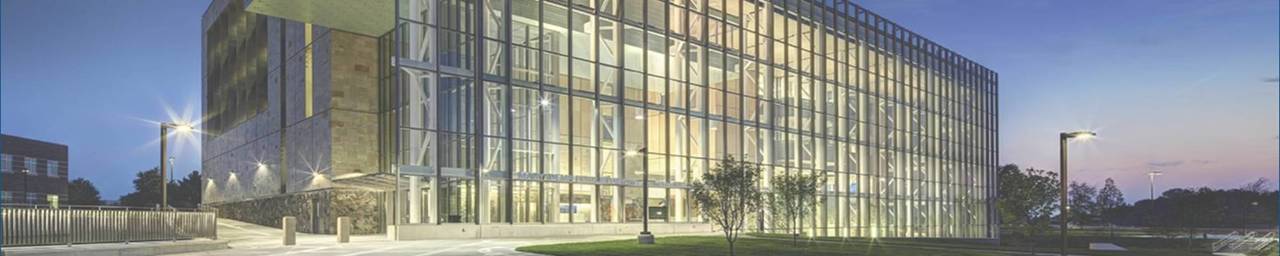 library building at night